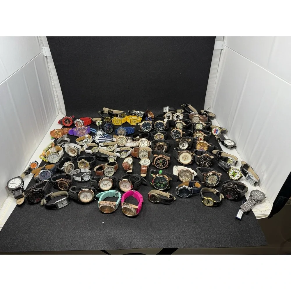 Huge Geneva Donna Vivi Fashion Watch Lot 60+ Men's Women's Wristwatches